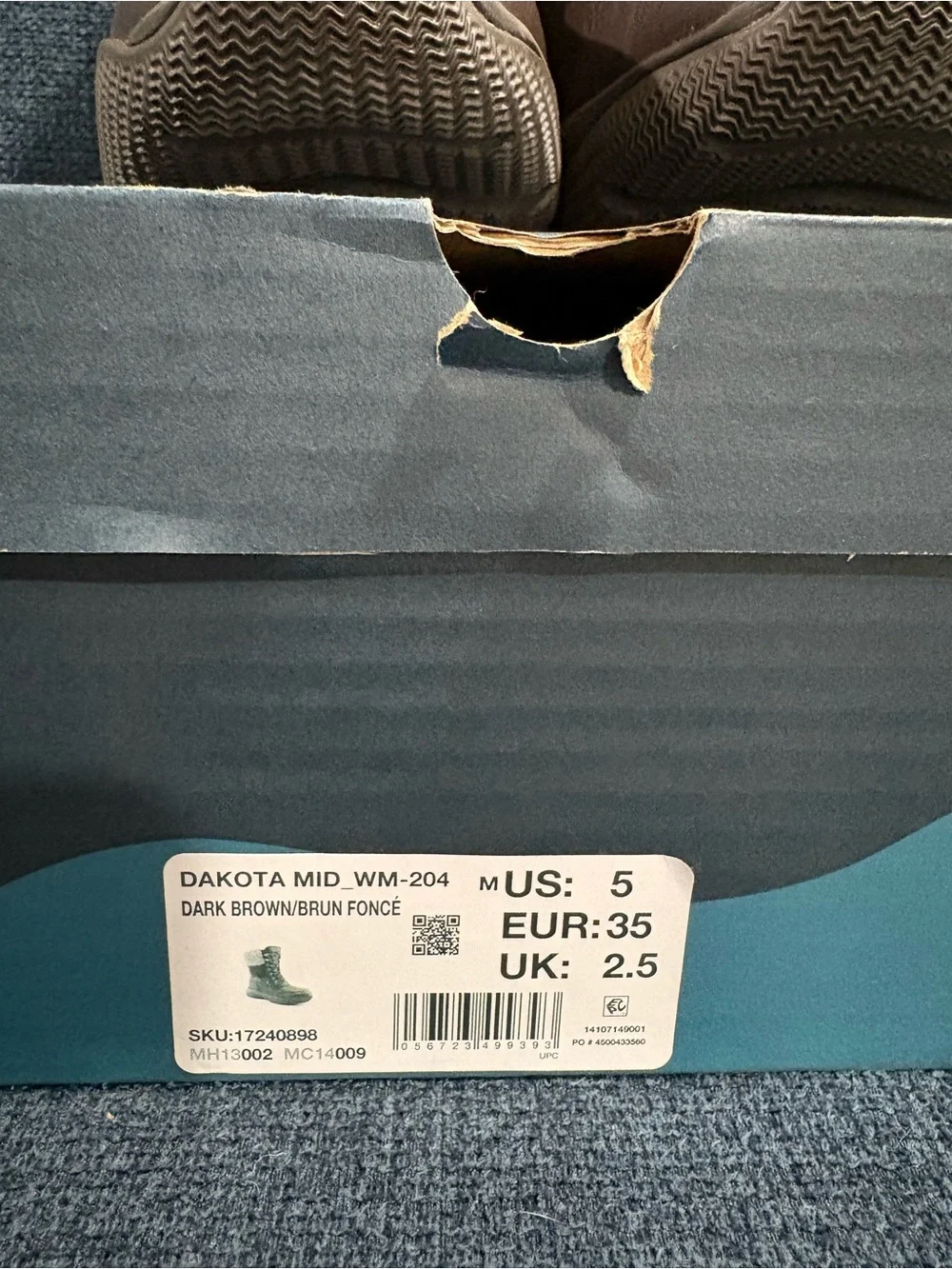NIB- Women’s Sperry Dakota Mid Winter Boot, Leather, Waterproof, Size 5